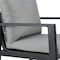 Armen Living Grand Outdoor Patio 5-Piece Dining Table Set in Aluminum with Gray Cushions 840254333260 - alternate 7